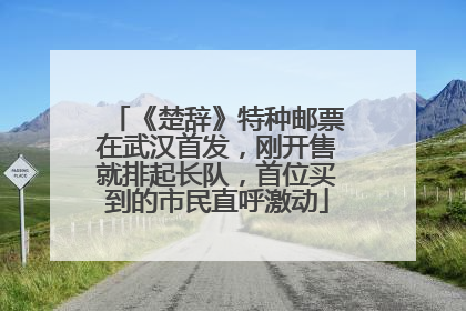 《楚辞》特种邮票在武汉首发，刚开售就排起长队，首位买到的市民直呼激动