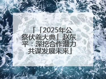 「2025年公祭伏羲大典」赵东平：深挖合作潜力 共谋发展未来