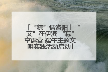 “粽”情洛阳丨“艾”在伊滨 “粽”享露营 端午主题文明实践活动启动