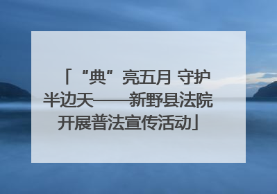 “典”亮五月 守护半边天——新野县法院开展普法宣传活动