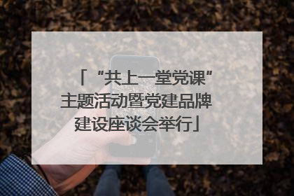 “共上一堂党课”主题活动暨党建品牌建设座谈会举行