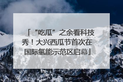 “吃瓜”之余看科技秀！大兴西瓜节首次在国际氢能示范区启幕