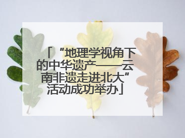 “地理学视角下的中华遗产——云南非遗走进北大”活动成功举办