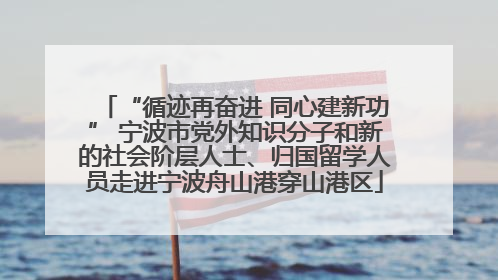 “循迹再奋进 同心建新功” 宁波市党外知识分子和新的社会阶层人士、归国留学人员走进宁波舟山港穿山港区