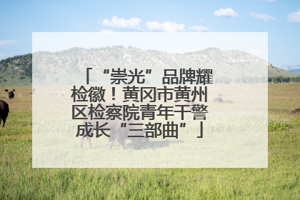 “崇光”品牌耀检徽！黄冈市黄州区检察院青年干警成长“三部曲”