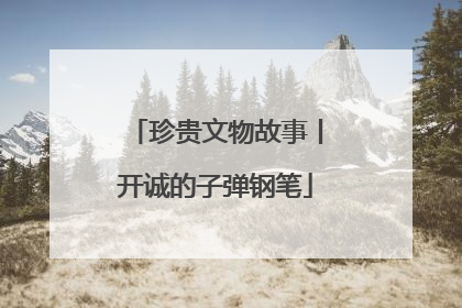珍贵文物故事丨开诚的子弹钢笔