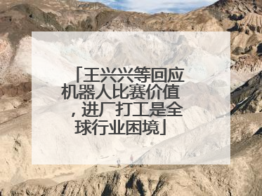 王兴兴等回应机器人比赛价值，进厂打工是全球行业困境
