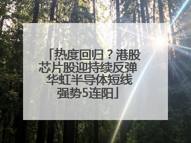 热度回归？港股芯片股迎持续反弹 华虹半导体短线强势5连阳