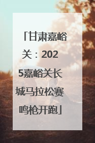 甘肃嘉峪关：2025嘉峪关长城马拉松赛鸣枪开跑