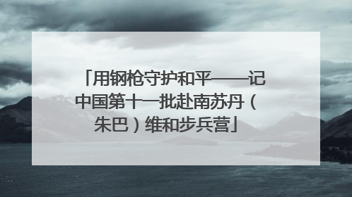 用钢枪守护和平——记中国第十一批赴南苏丹（朱巴）维和步兵营
