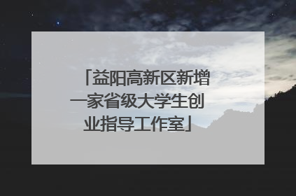 益阳高新区新增一家省级大学生创业指导工作室