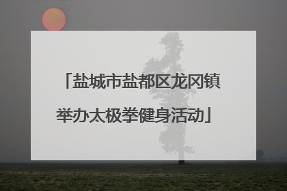 盐城市盐都区龙冈镇举办太极拳健身活动