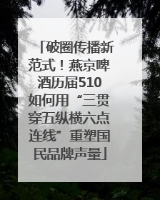 破圈传播新范式！燕京啤酒历届510如何用“三贯穿五纵横六点连线”重塑国民品牌声量