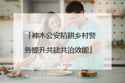 神木公安精耕乡村警务提升共建共治效能
