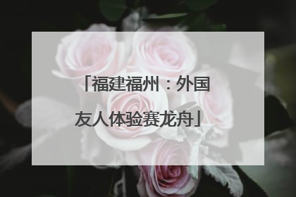 福建福州：外国友人体验赛龙舟
