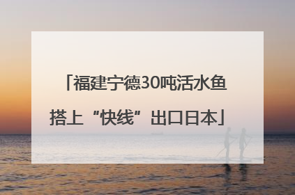 福建宁德30吨活水鱼搭上“快线”出口日本