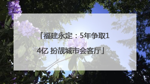 福建永定：5年争取14亿 扮靓城市会客厅