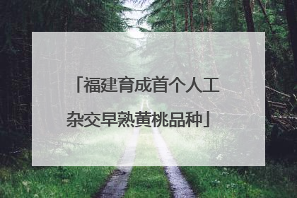 福建育成首个人工杂交早熟黄桃品种
