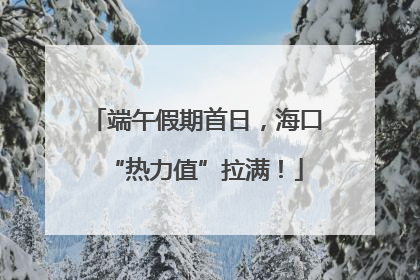 端午假期首日，海口“热力值”拉满！