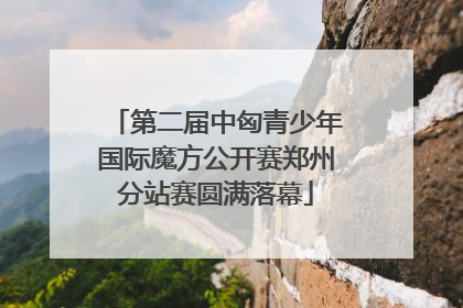 第二届中匈青少年国际魔方公开赛郑州分站赛圆满落幕