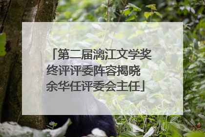 第二届漓江文学奖终评评委阵容揭晓 余华任评委会主任
