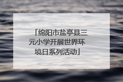 绵阳市盐亭县三元小学开展世界环境日系列活动