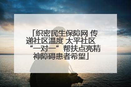 织密民生保障网 传递社区温度 太平社区“一对一”帮扶点亮精神障碍患者希望