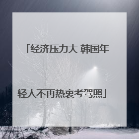 经济压力大 韩国年轻人不再热衷考驾照