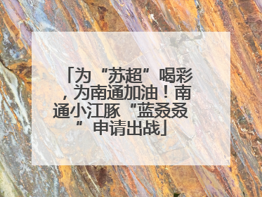 为“苏超”喝彩，为南通加油！南通小江豚“蓝叒叒”申请出战