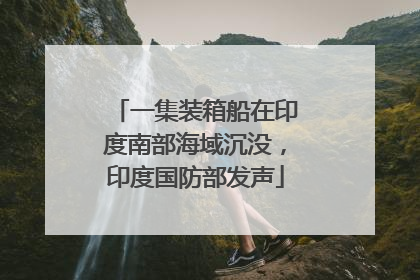 一集装箱船在印度南部海域沉没，印度国防部发声