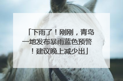 下雨了！刚刚，青岛一地发布暴雨蓝色预警！建议晚上减少出