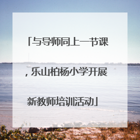 与导师同上一节课，乐山柏杨小学开展新教师培训活动