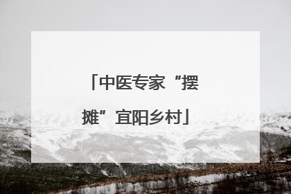 中医专家“摆摊”宜阳乡村