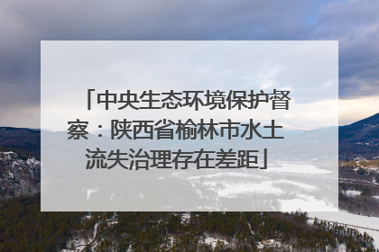 中央生态环境保护督察：陕西省榆林市水土流失治理存在差距