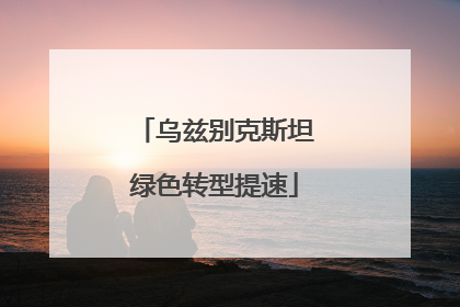 乌兹别克斯坦绿色转型提速