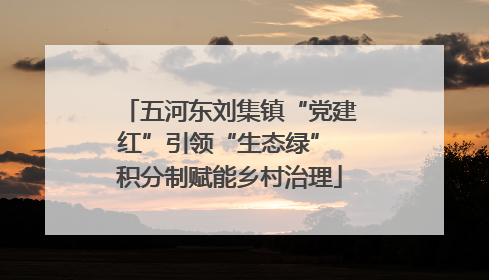 五河东刘集镇“党建红”引领“生态绿” 积分制赋能乡村治理