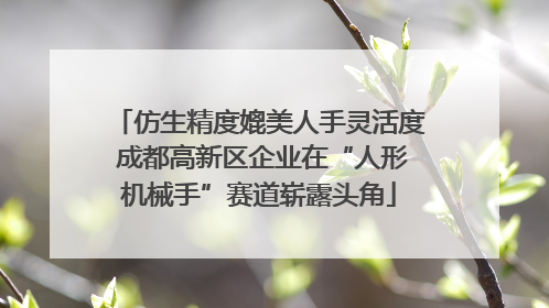 仿生精度媲美人手灵活度 成都高新区企业在“人形机械手”赛道崭露头角