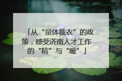 从“量体裁衣”的政策，感受济南人才工作的“精”与“暖”