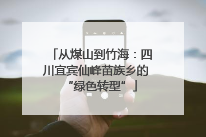 从煤山到竹海：四川宜宾仙峰苗族乡的“绿色转型”