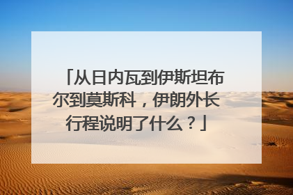 从日内瓦到伊斯坦布尔到莫斯科，伊朗外长行程说明了什么？