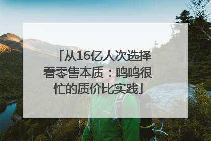 从16亿人次选择看零售本质：鸣鸣很忙的质价比实践