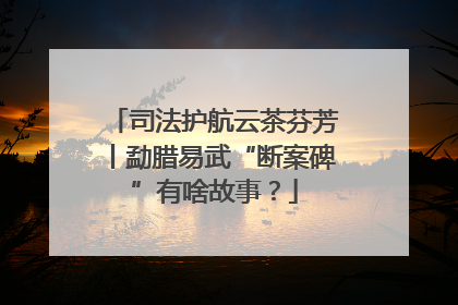 司法护航云茶芬芳丨勐腊易武“断案碑”有啥故事？