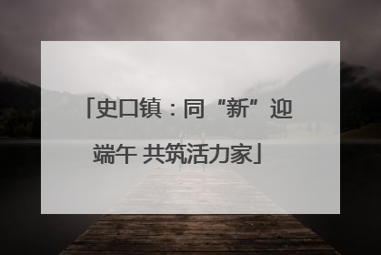 史口镇：同“新”迎端午 共筑活力家