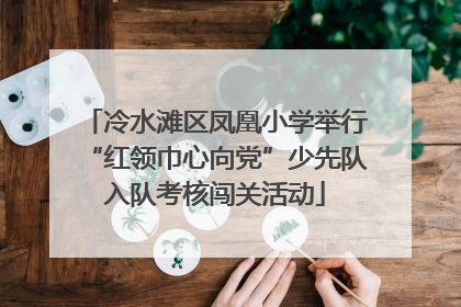 冷水滩区凤凰小学举行“红领巾心向党”少先队入队考核闯关活动