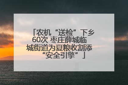 农机“送检”下乡60次 枣庄薛城临城街道为夏粮收割添“安全引擎”