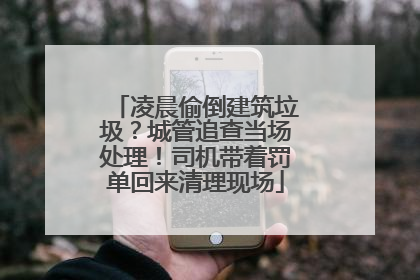 凌晨偷倒建筑垃圾？城管追查当场处理！司机带着罚单回来清理现场