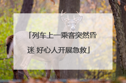 列车上一乘客突然昏迷 好心人开展急救