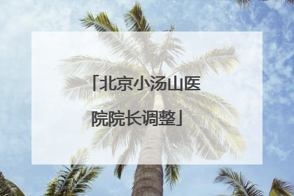 北京小汤山医院院长调整