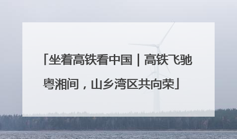 坐着高铁看中国｜高铁飞驰粤湘间，山乡湾区共向荣
