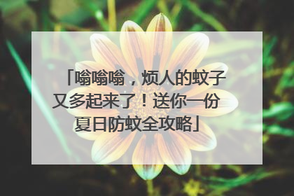 嗡嗡嗡，烦人的蚊子又多起来了！送你一份夏日防蚊全攻略